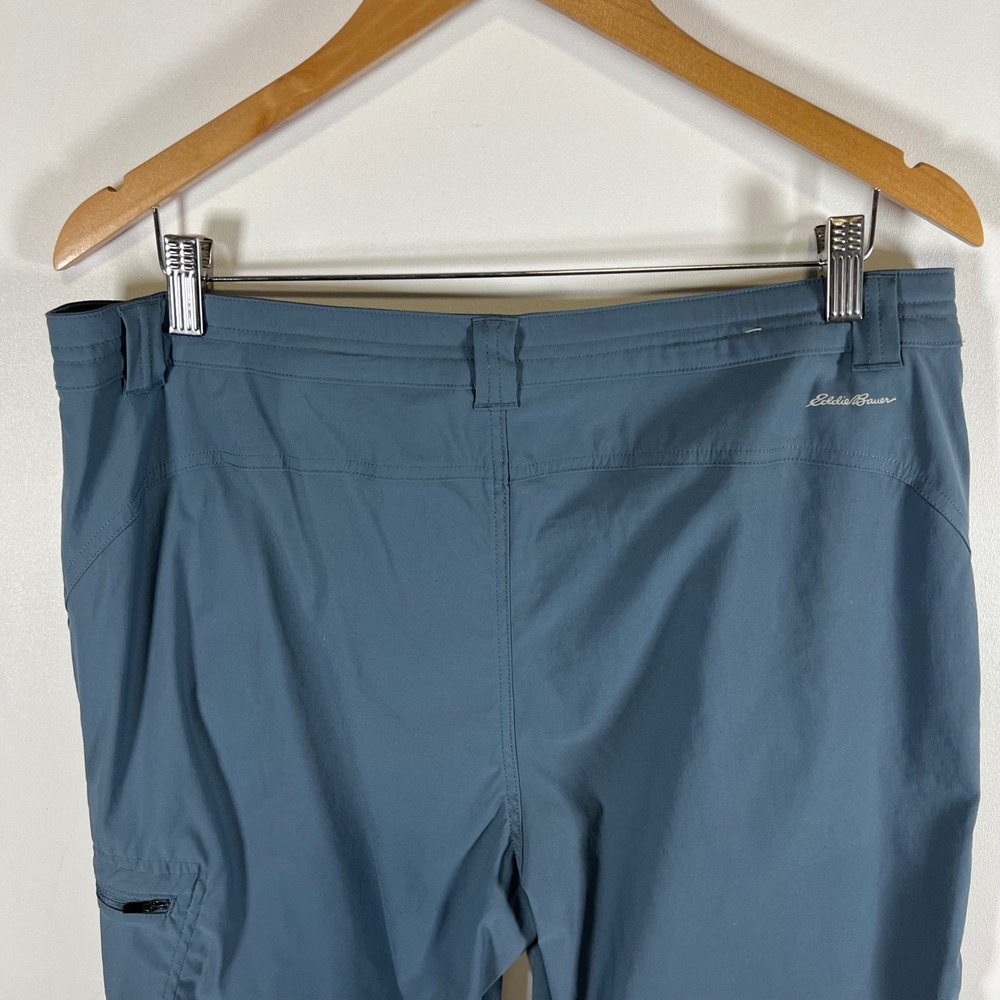 Eddie Bauer Women 12 Horizon Guide Capri Pants Blue Gray Outdoor Hiking Cropped - Picture 5 of 8